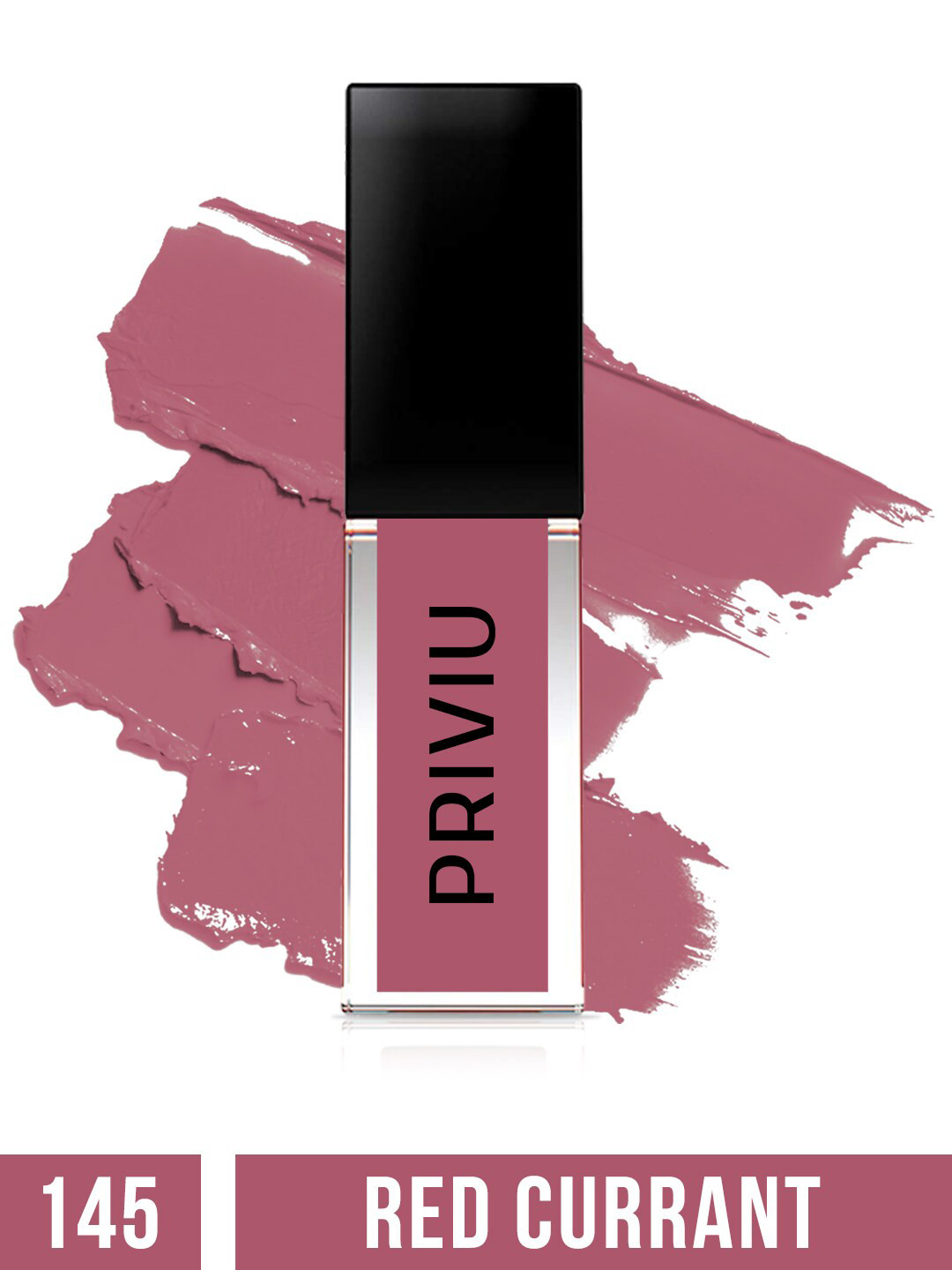 PRIVIU Soft Touch Matte Long-Lasting Waterproof Liquid Lipstick 4.5ml - Red Currant 145