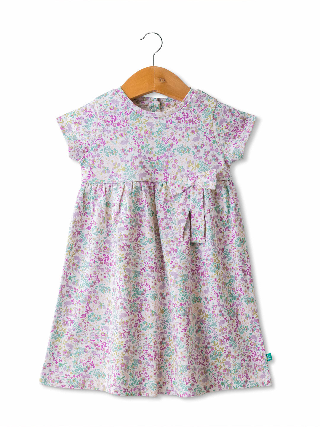 BAESD Print A-Line Cap Sleeve Maxi Dress