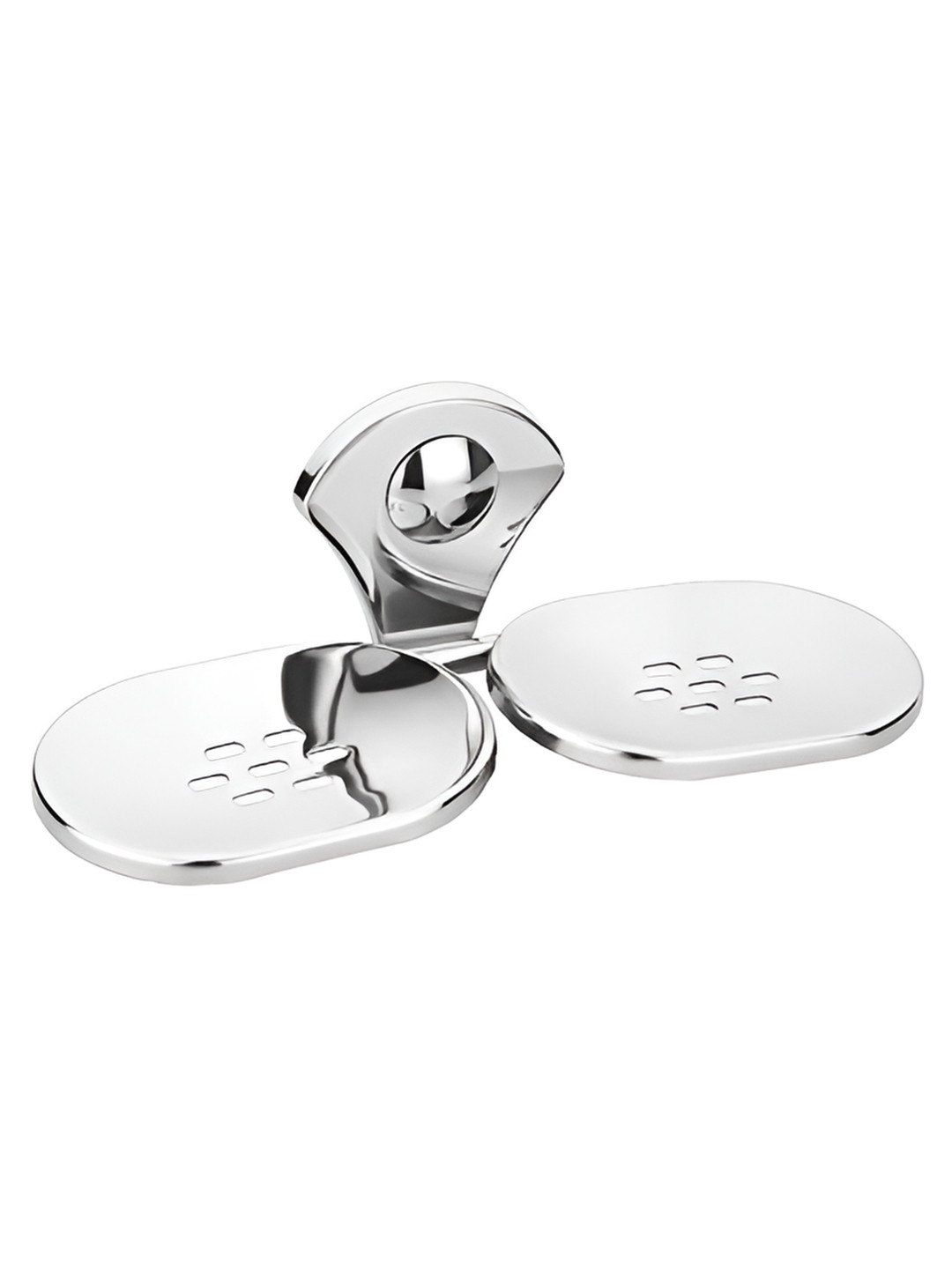 Filox Silver Toned Stainless Steel Double Soap Dish