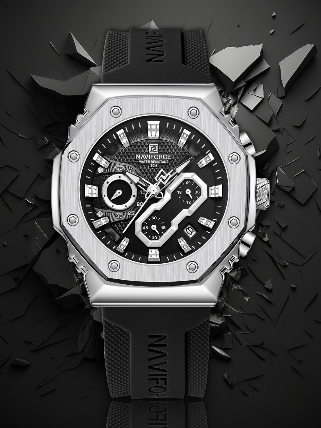 Naviforce Men Dial & Straps Analogue Multi Function Watch NF8035G SWB