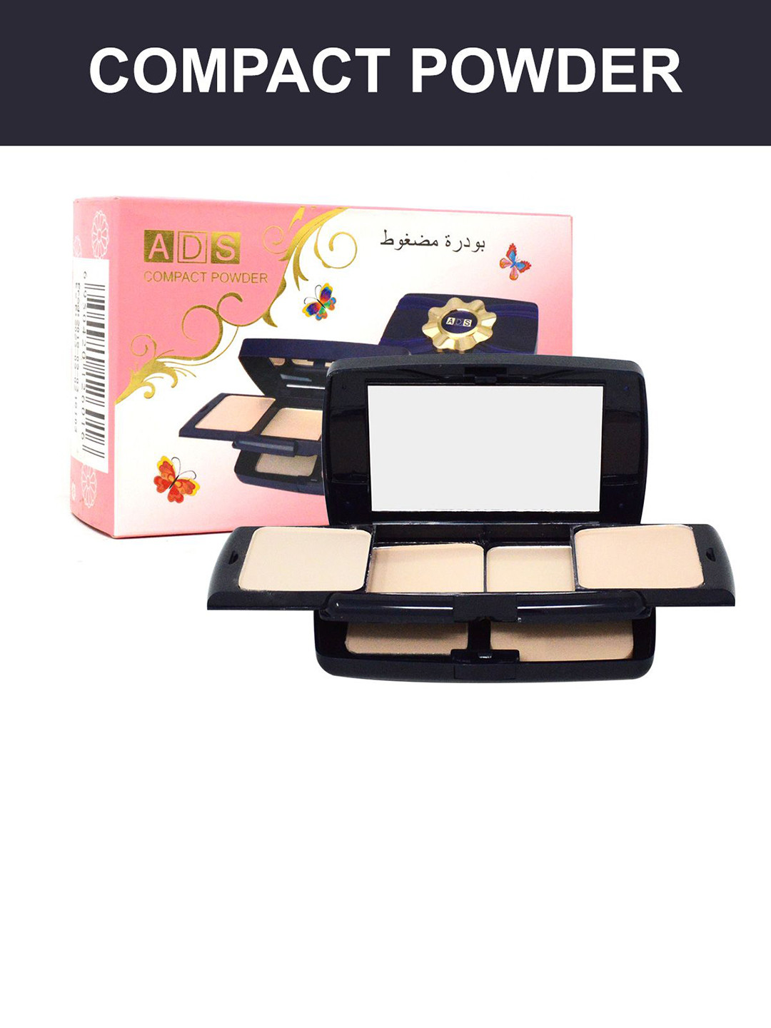 A.D.S Natural Professional Lightweight & Matte Proof Compact Powder 45 g - Ivory