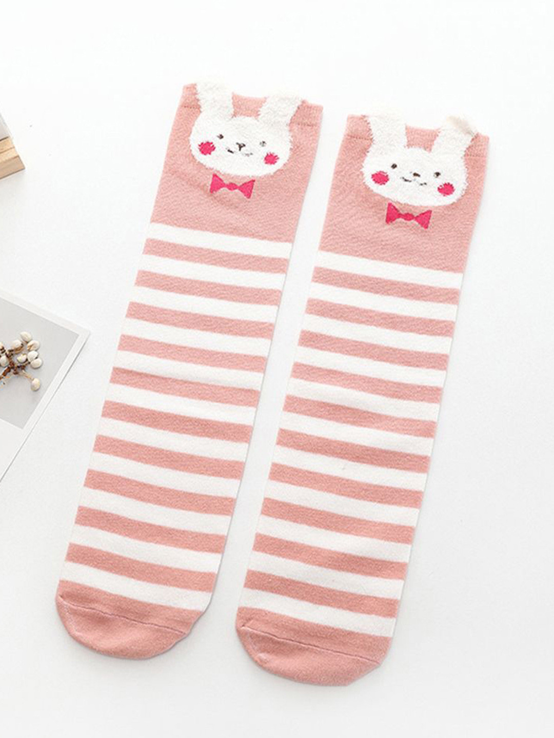 NESKA MODA Girls Striped Knee-Length Socks