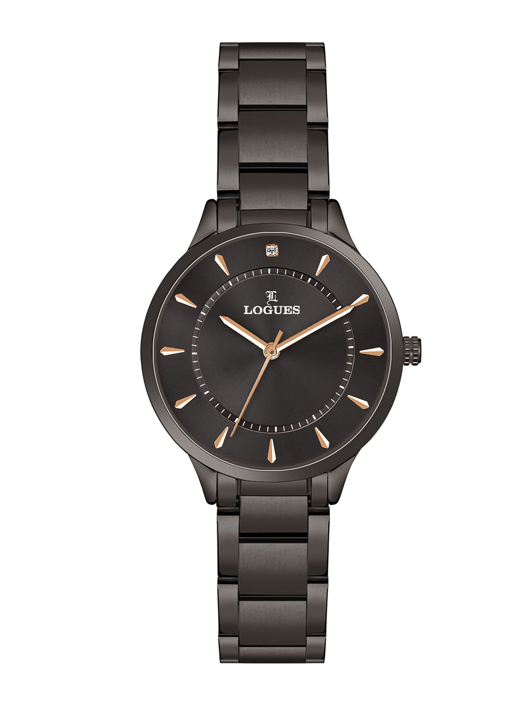 L LOGUES Women Brass Dial & Bracelet Style Straps Analogue Watch L E-714 QM-27
