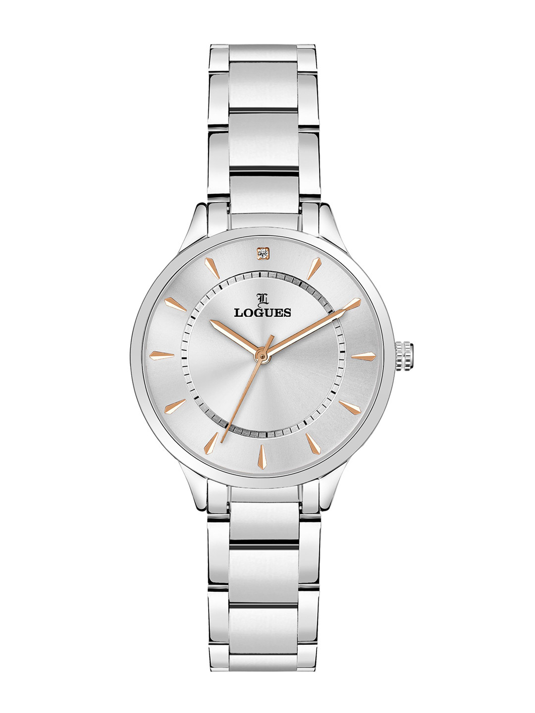 L LOGUES Women Brass Dial & Bracelet Style Straps Analogue Watch L E-714 SM-02