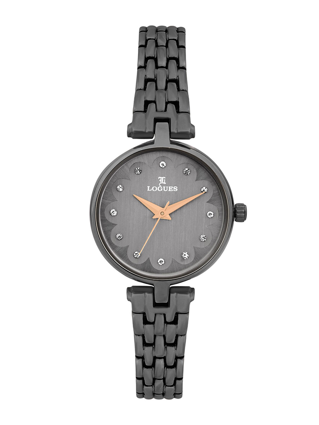 L LOGUES Women Brass Dial & Bracelet Style Straps Analogue Watch L E-711 QM-27