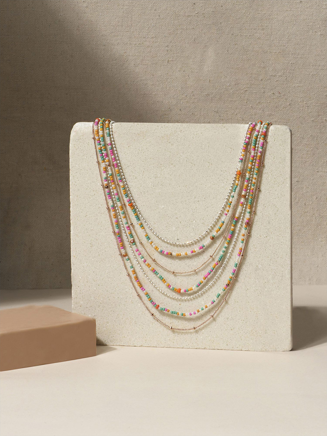 Accessorize Layered Long Beaded Necklace