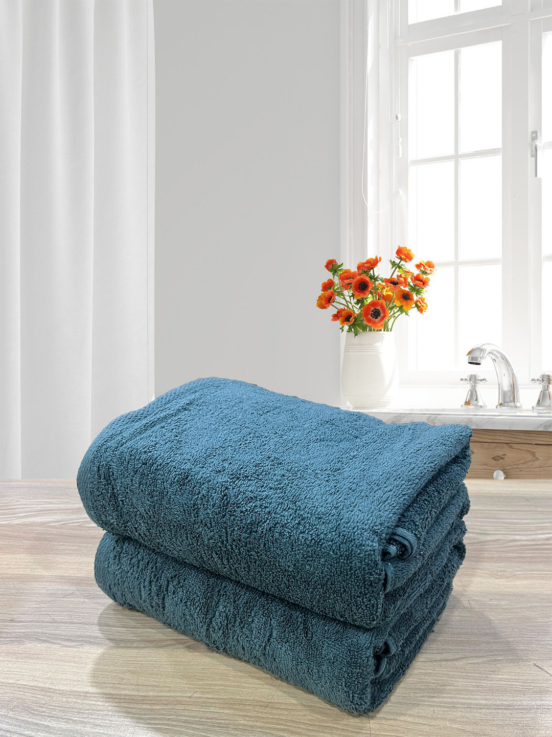 LABHAM Teal 2 Pieces Revive Super Soft Cotton 500 GSM Bath Towel