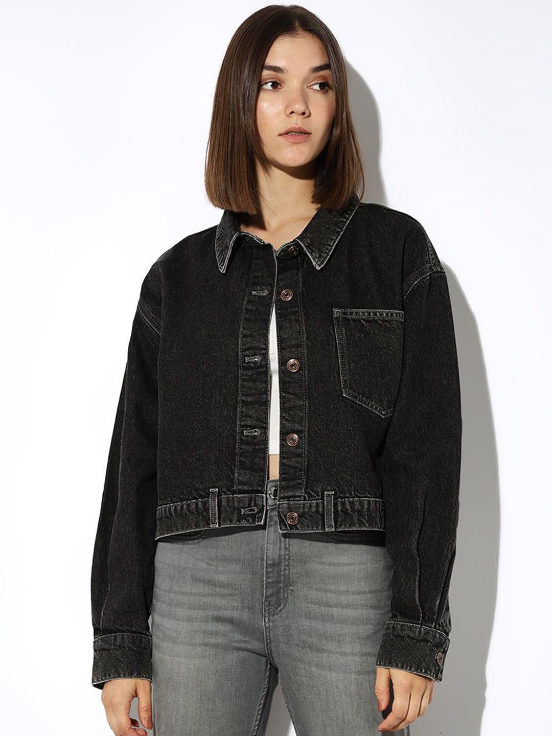 ONLY Women Washed Denim Jacket