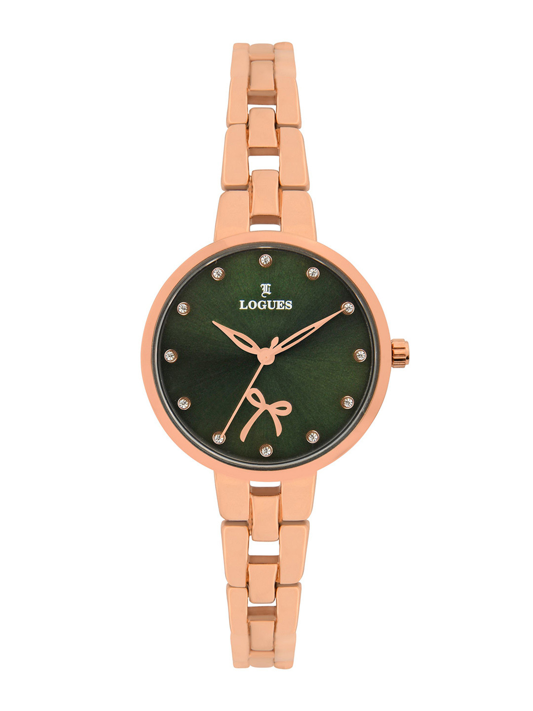 L LOGUES Women Brass Dial & Bracelet Style Straps Analogue Watch L E-799 WM-10