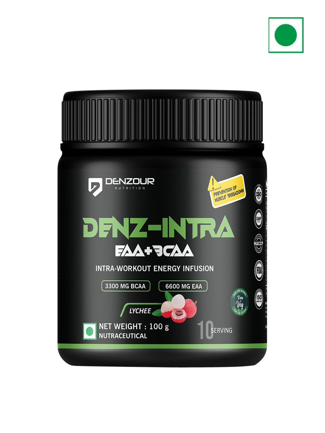 DENZOUR NUTRITION Denz-Intra Intra Workout Energy Infusion -Lychee - 100 gm