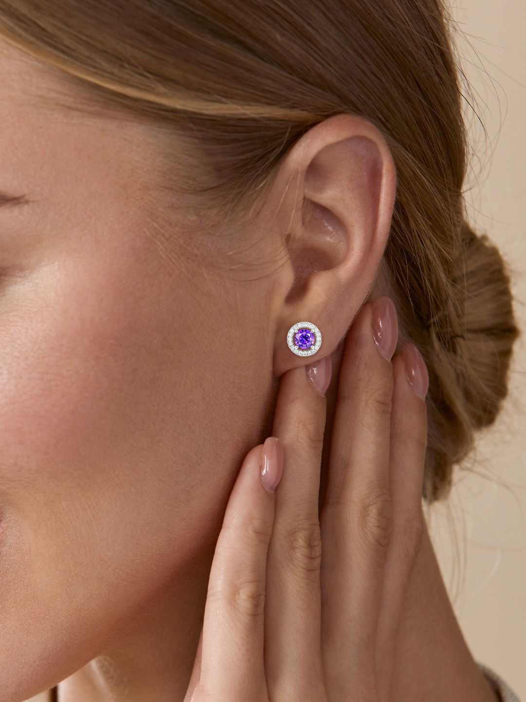 MINUTIAE Silver Plated Circular Kundan Studs