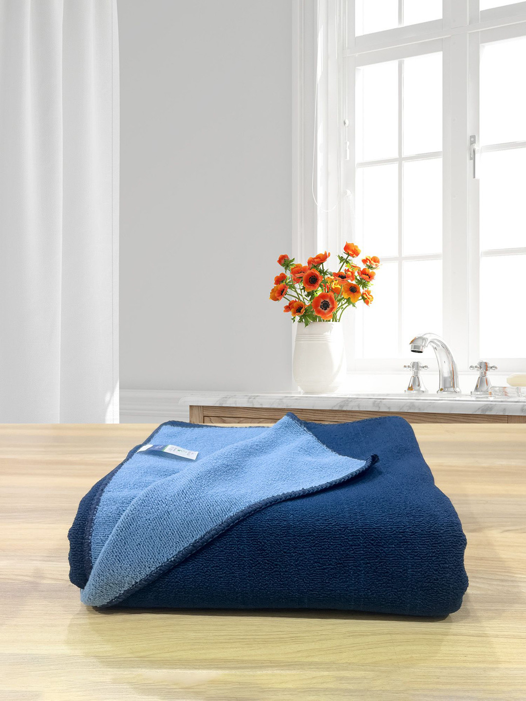 LABHAM Navy Blue & Blue 450 GSM Bath Towel