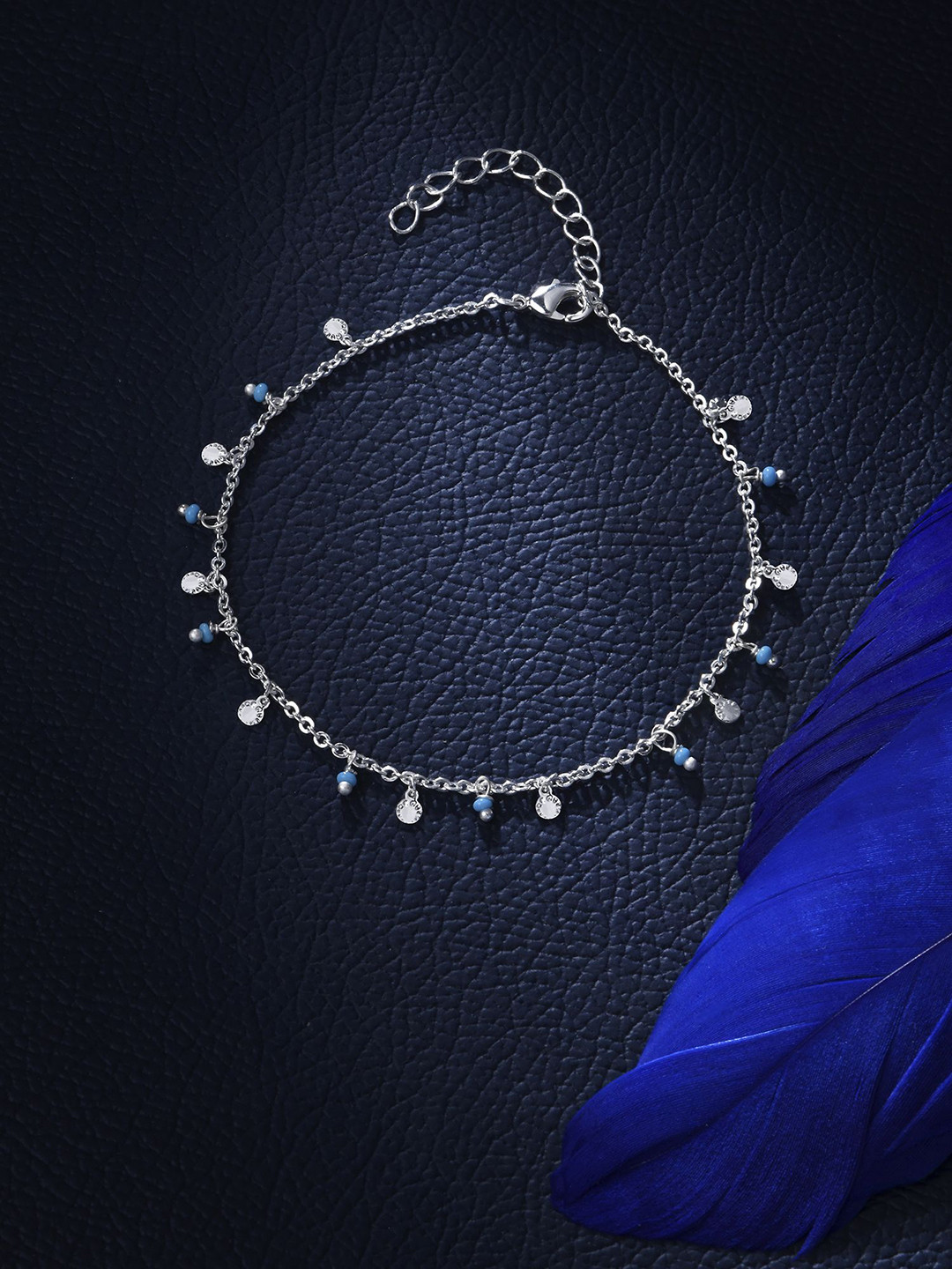 Accessorize Silver-Plated Beaded Anklet