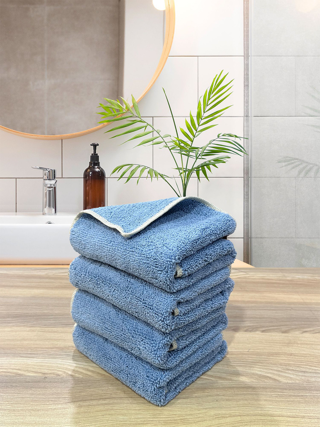 LABHAM Insignia Blue 4 Pieces 450 GSM Antibacterial Hand Towel