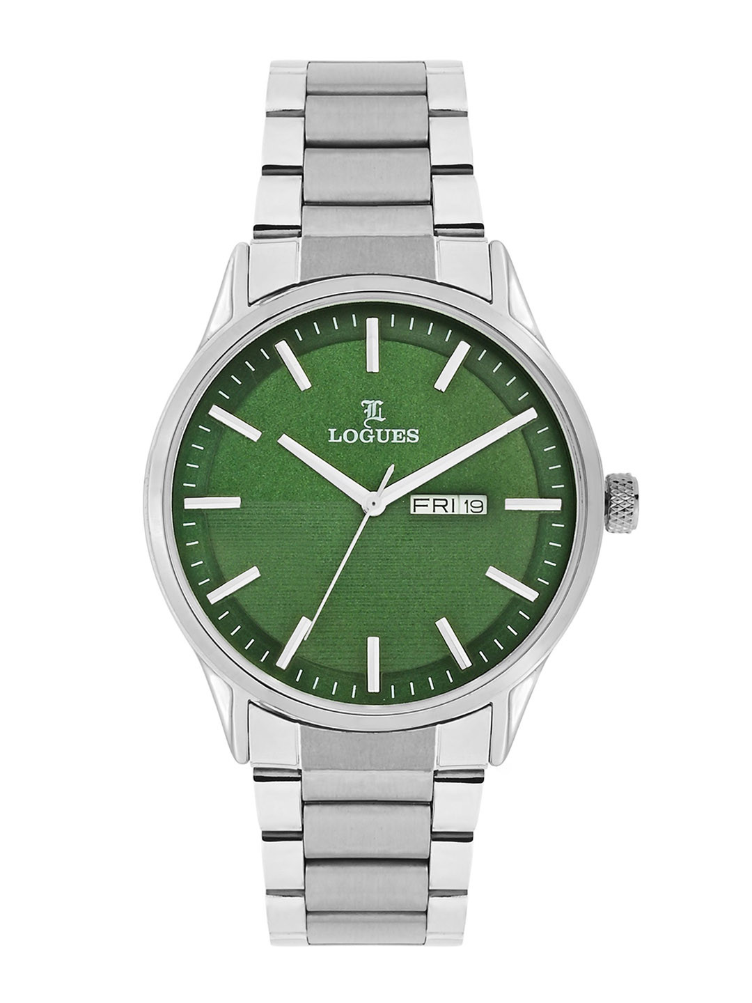 L LOGUES Men Brass Dial & Bracelet Style Straps Analogue Watch G 4143 SMD-10