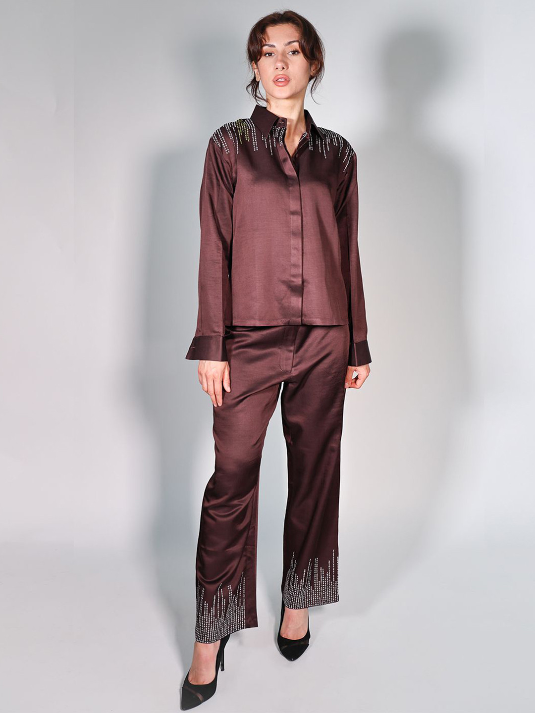 Arya Giri Printed Long Sleeves Shirt & Trousers