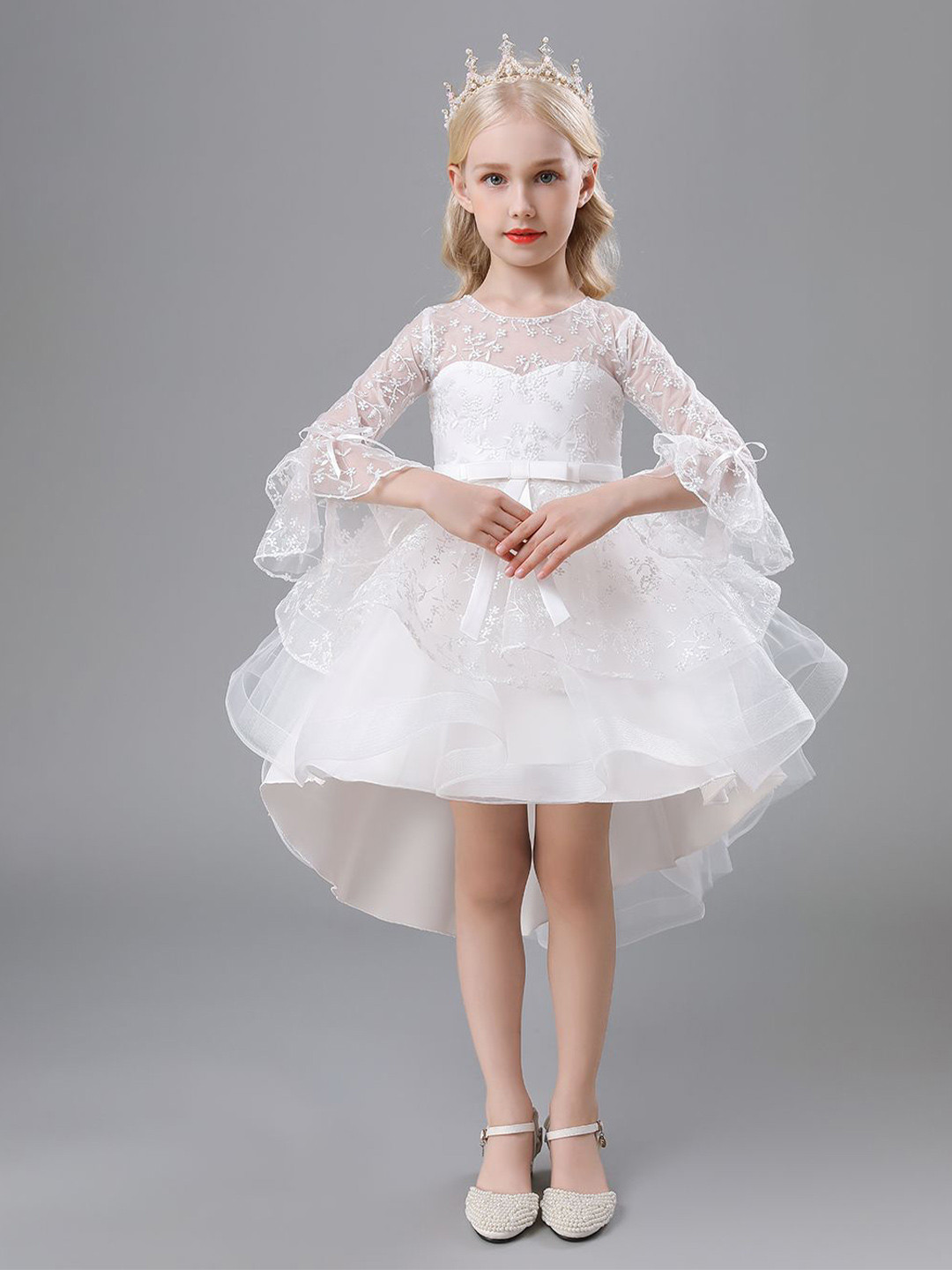 JC SPARKLE Embroidered Fit & Flare Midi Party Wear Dress