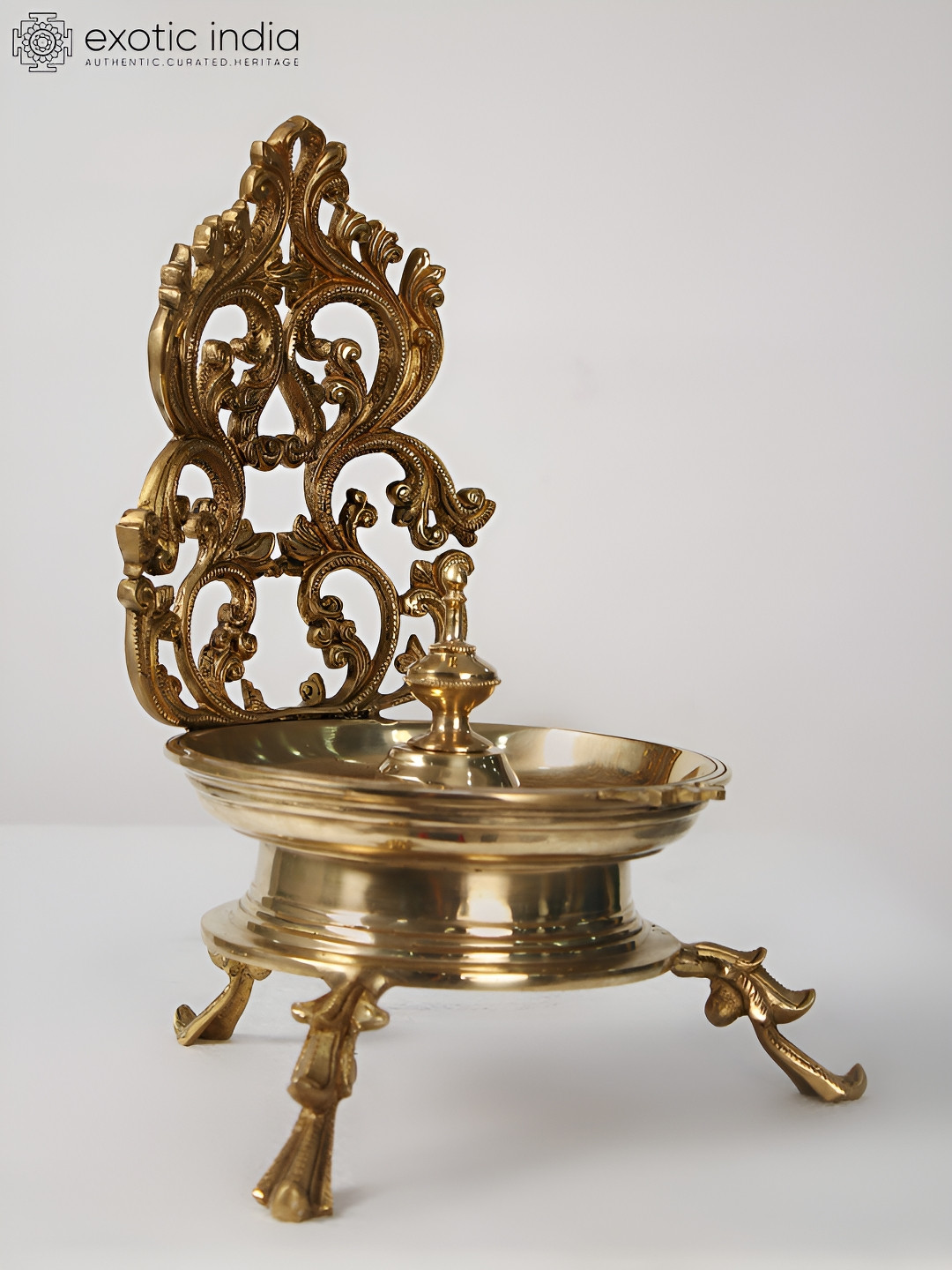 Exotic India Brass Lamp with Jali
