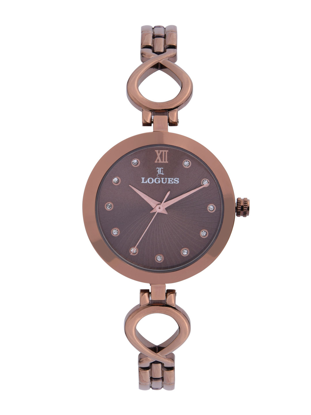 L LOGUES Women Brass Dial & Bracelet Style Straps Analogue Watch L E-708 CM-05