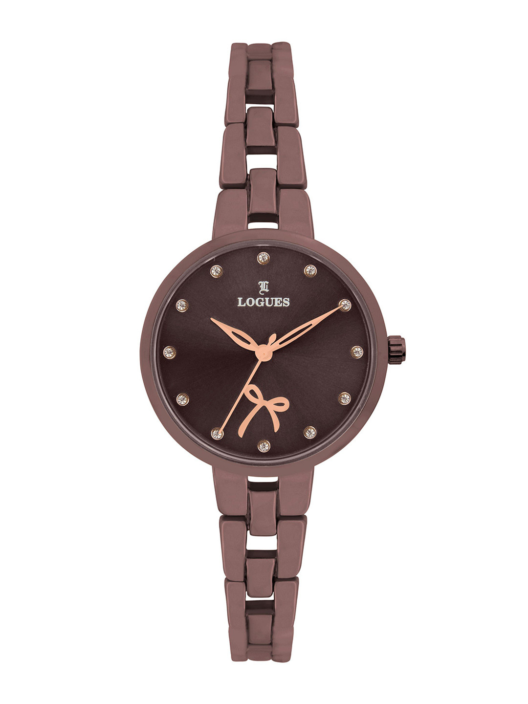 L LOGUES Women Brass Dial & Bracelet Style Straps Analogue Watch L E-799 CM-05