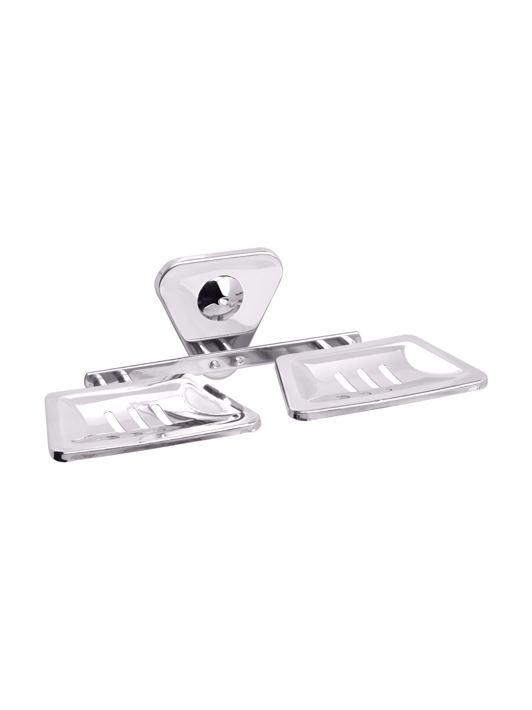 Filox Silver Toned Solid Stainless Steel Double Soap Dish