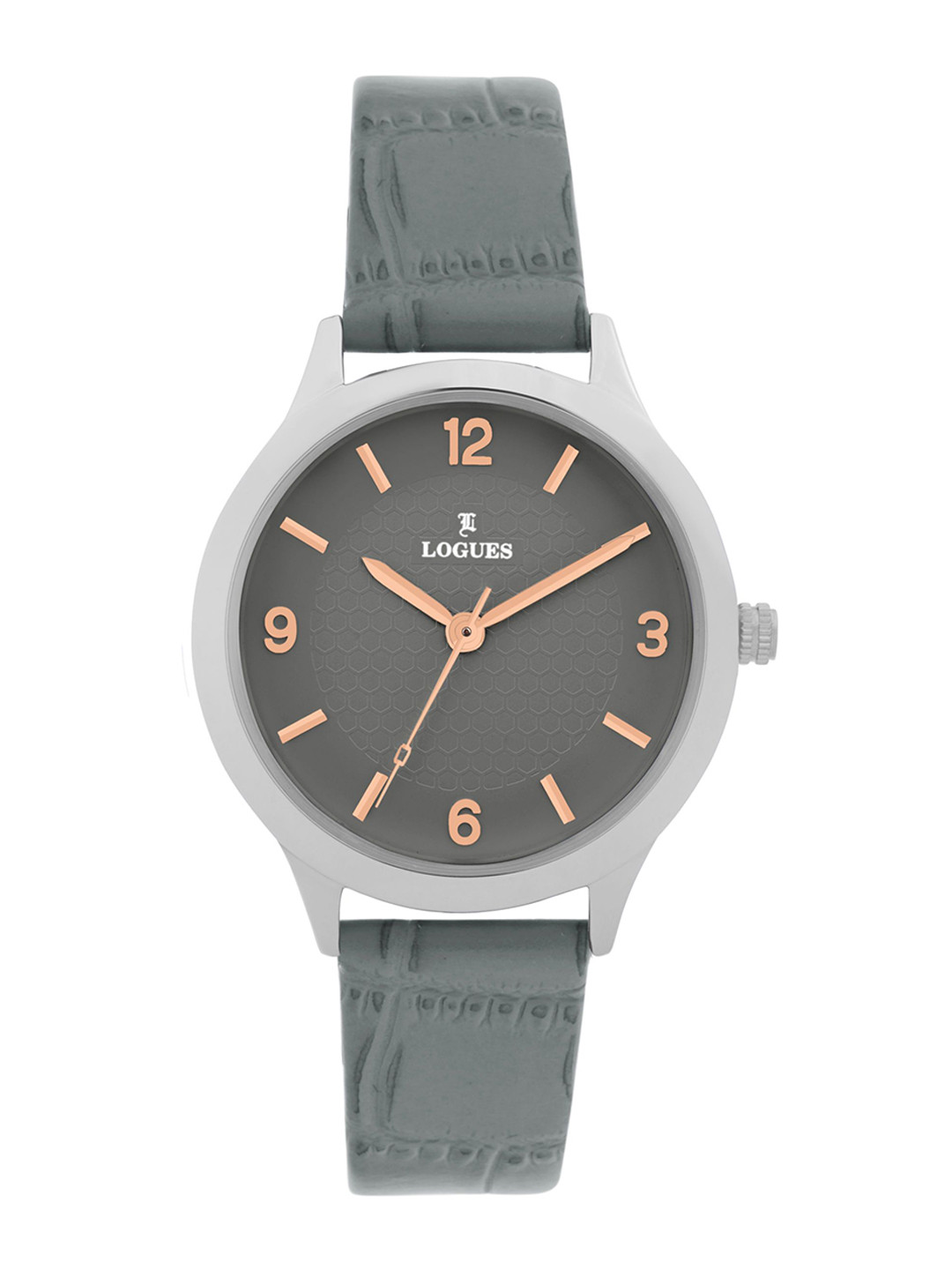 L LOGUES Women Brass Dial & Leather Straps Analogue Watch L E-683 SL-27