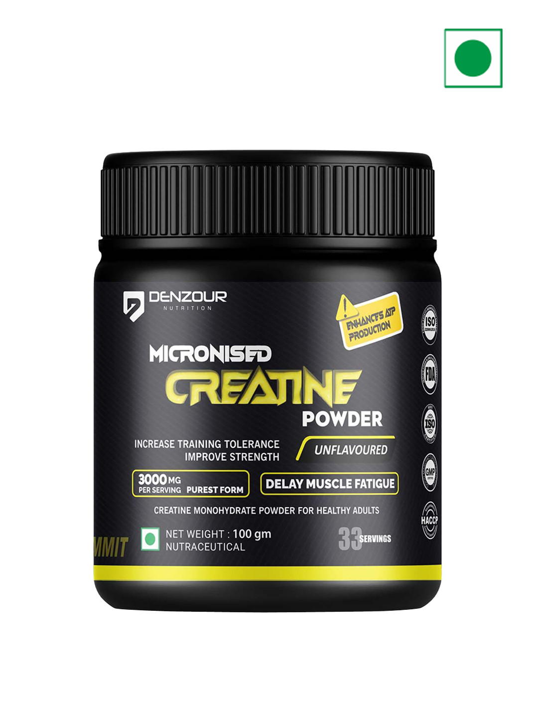 DENZOUR NUTRITION Micronised Creatine Powder - 100gm