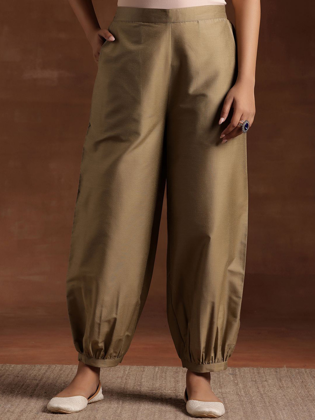 Libas Women Straight Fit Silk Salwar