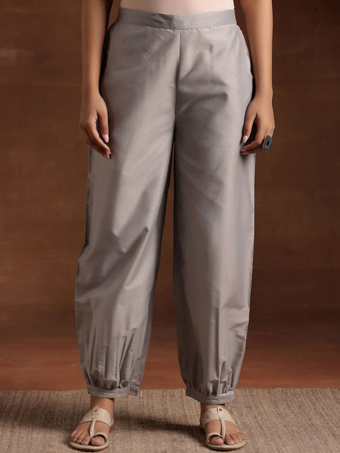 Libas Women Straight Fit Silk Salwar