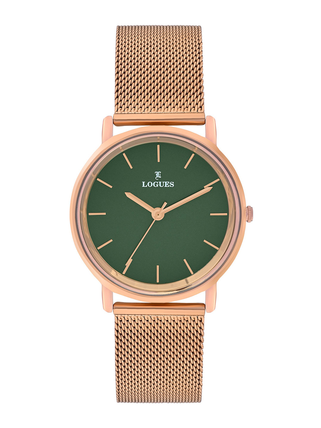 L LOGUES Unisex Brass Dial & Bracelet Style Straps Analogue Watch P E-953 WZ-10