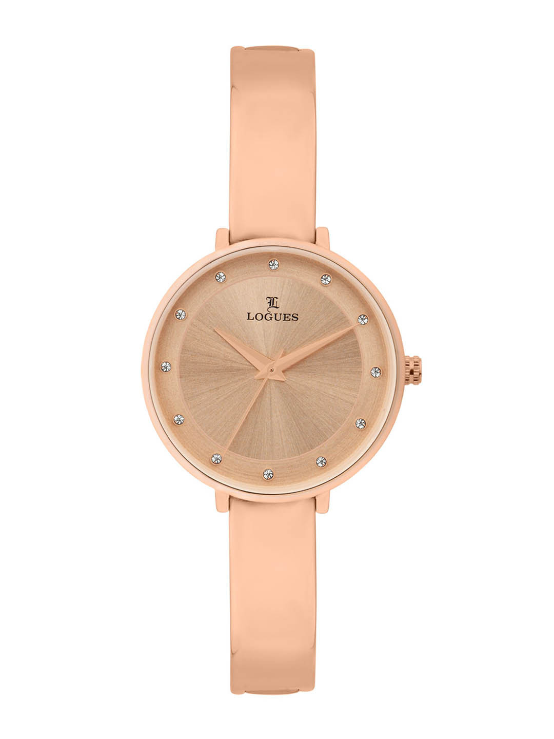 L LOGUES Women Brass Dial & Bracelet Style Straps Analogue Watch L 6179 WM-06