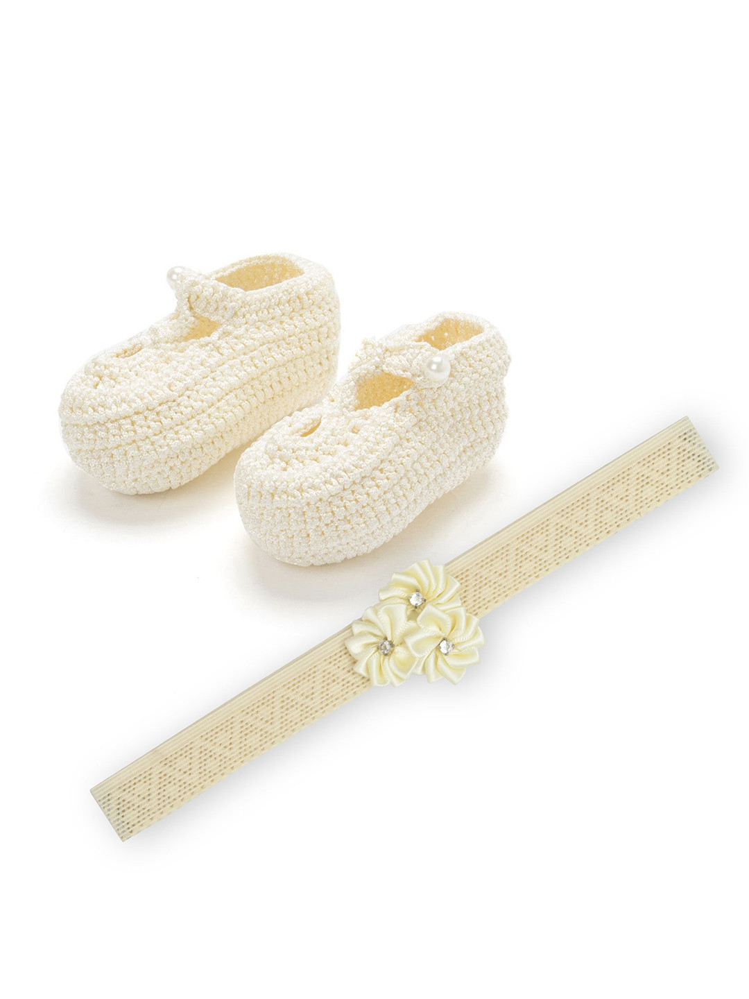 FUNKRAFTS Girls Acrylic Booties with Headband