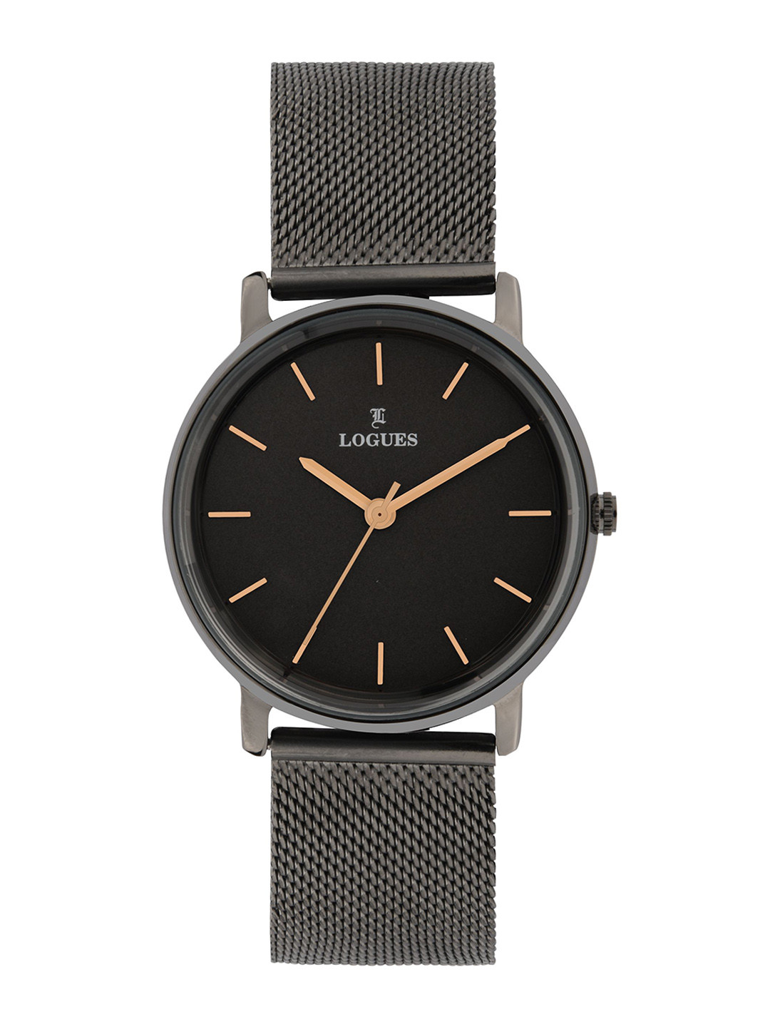 L LOGUES Unisex Brass Dial & Bracelet Style Straps Analogue Watch P E-953 QZ-27