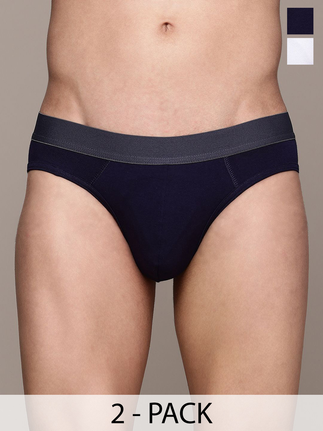 The Roadster Lifestyle Co Pack of 2 Basic BriefsRD-MB-200-NB-WH-2