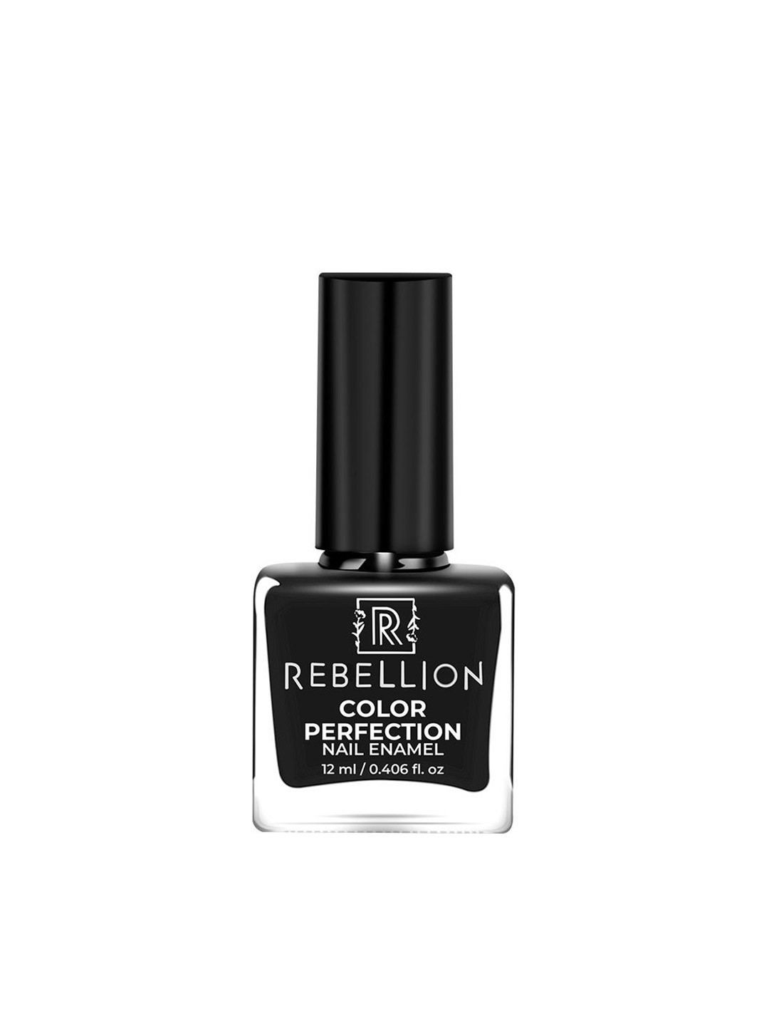 Rebellion Cosmetics Color Perfection Nail Enamel-12ml-Decisive Black RG 07