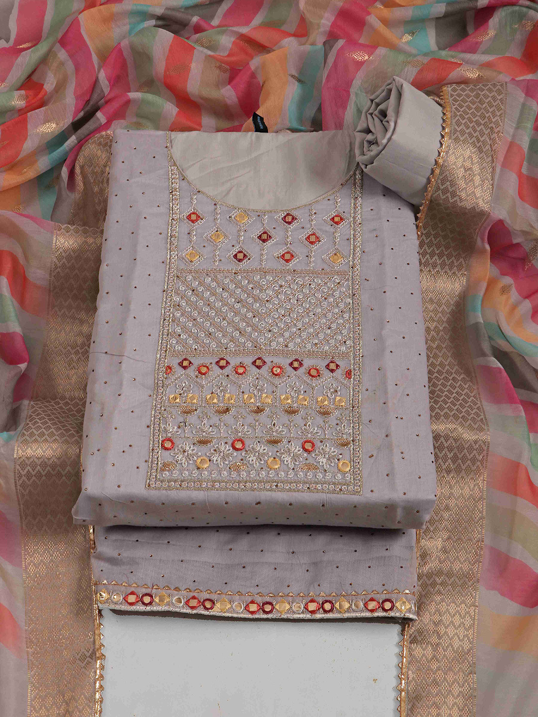TAVAS Embroidered Unstitched Dress Material