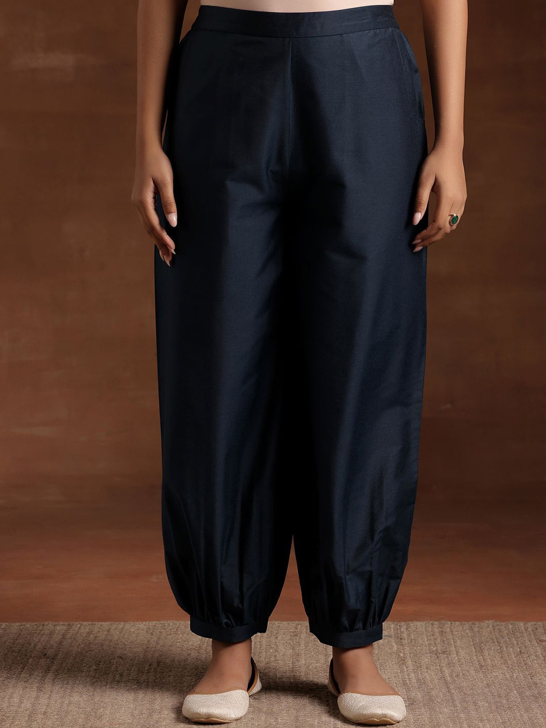 Libas Women Straight Fit Silk Salwar