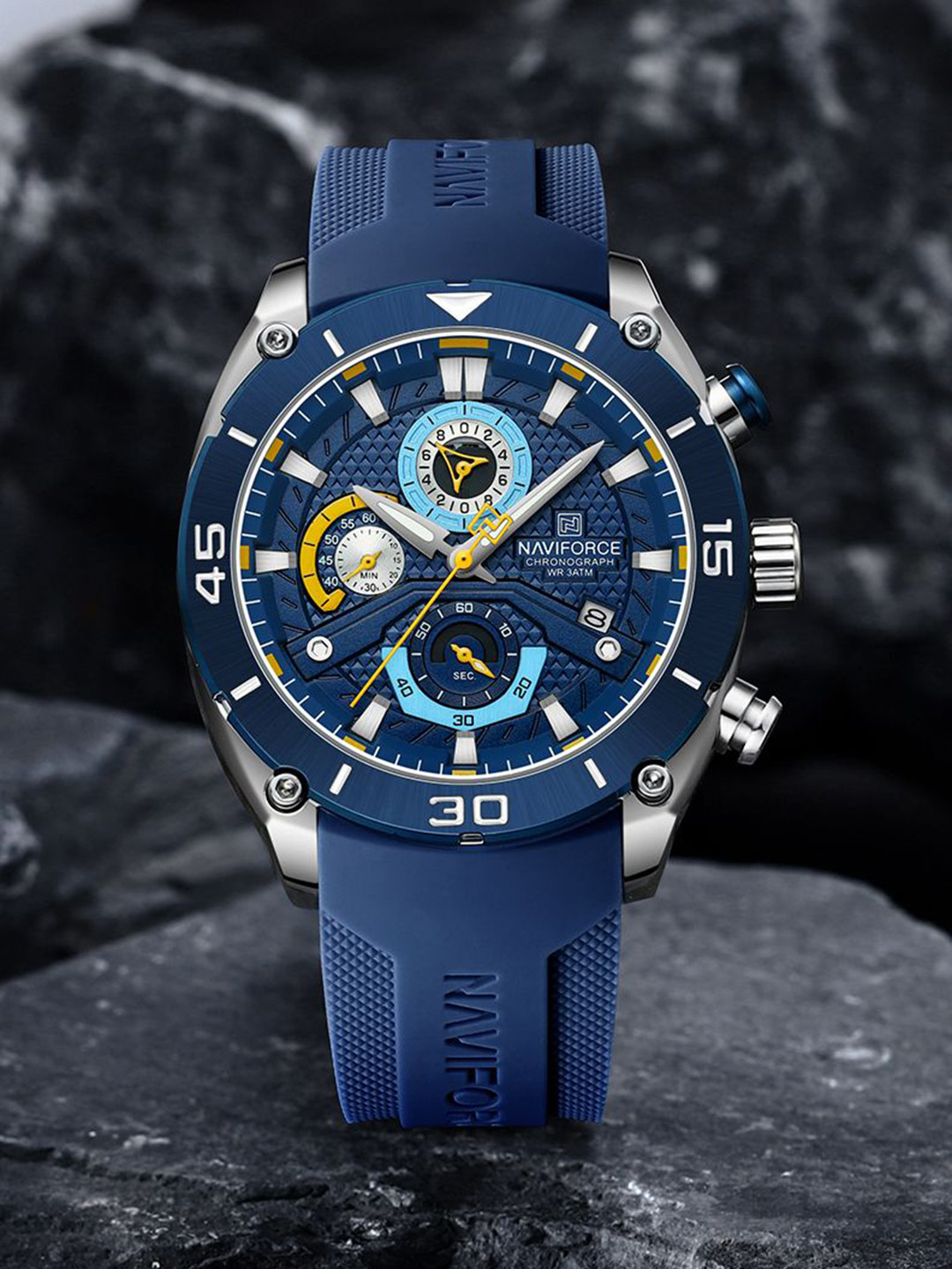 Naviforce Men Dial & Straps Analogue Multi Function Watch NF8038 SBEBE