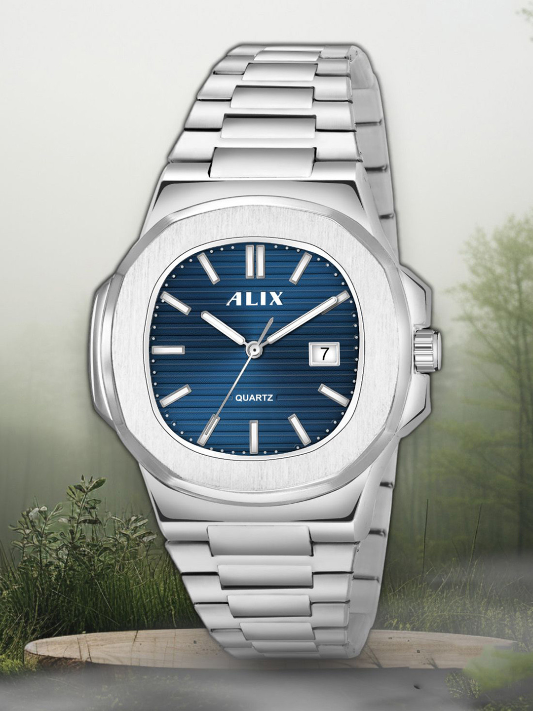 ALIX Unisex Brass Dial & Bracelet Style Straps Analogue Multi Function Watch AL3052 SBE