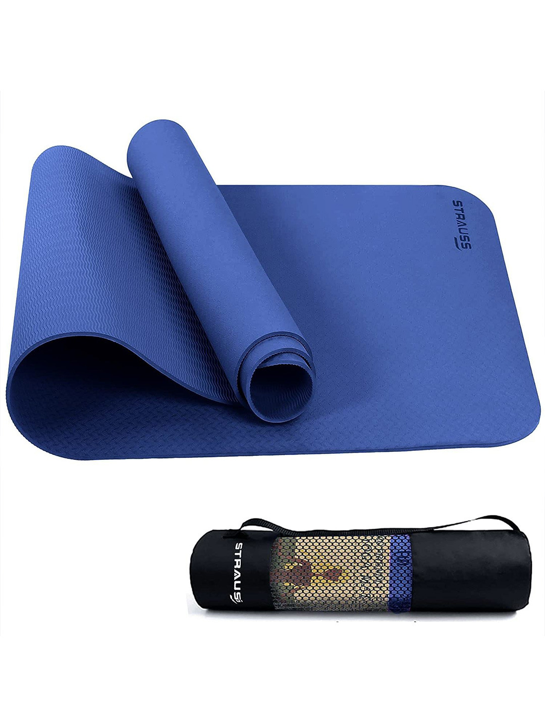 STRAUSS Blue Eco-Friendly Yoga Mat