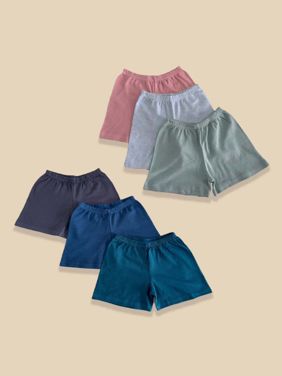 Kryptic Girls Pack Of 6 Assorted Pure Cotton Boy Shorts Briefs- KRGSHSOLID01R