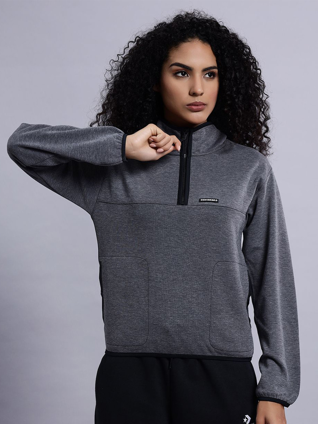 Converse Women Popover Half-Zip Top