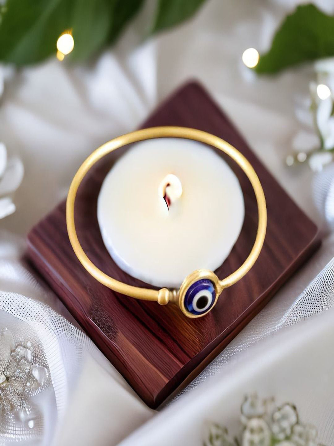 UNIVERSITY TRENDZ Evil Eye Beaded Nazariya Kada Bracelet