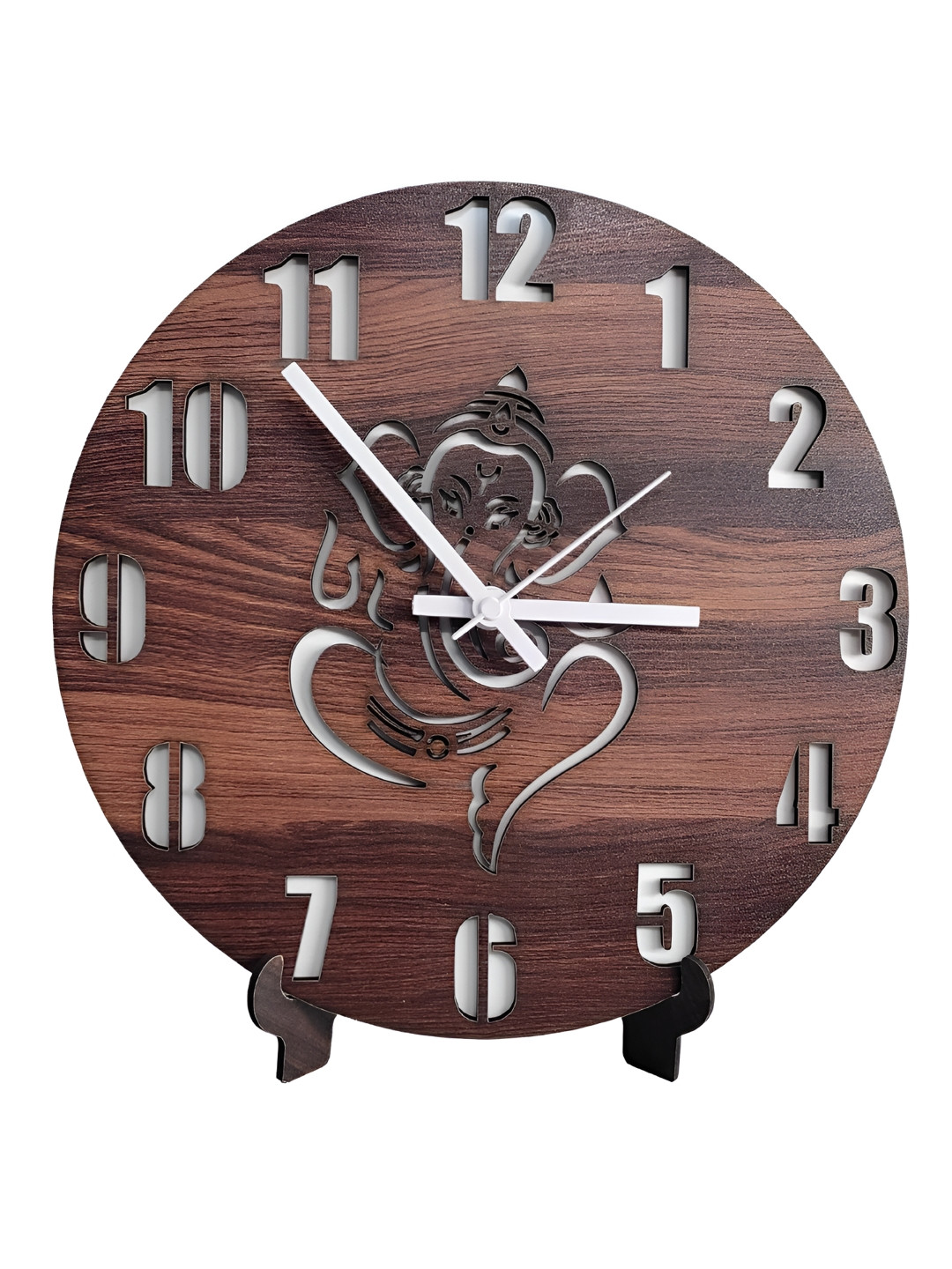 INTERNATIONAL GIFT Acrylic Large Display 2 Pcs Round Battery Analogue With Stand Table Clock-31cm