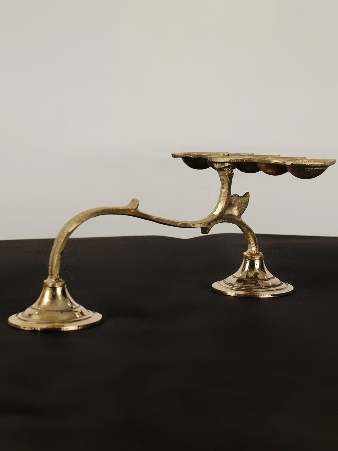 Exotic India Brass Handle Pooja Lamp