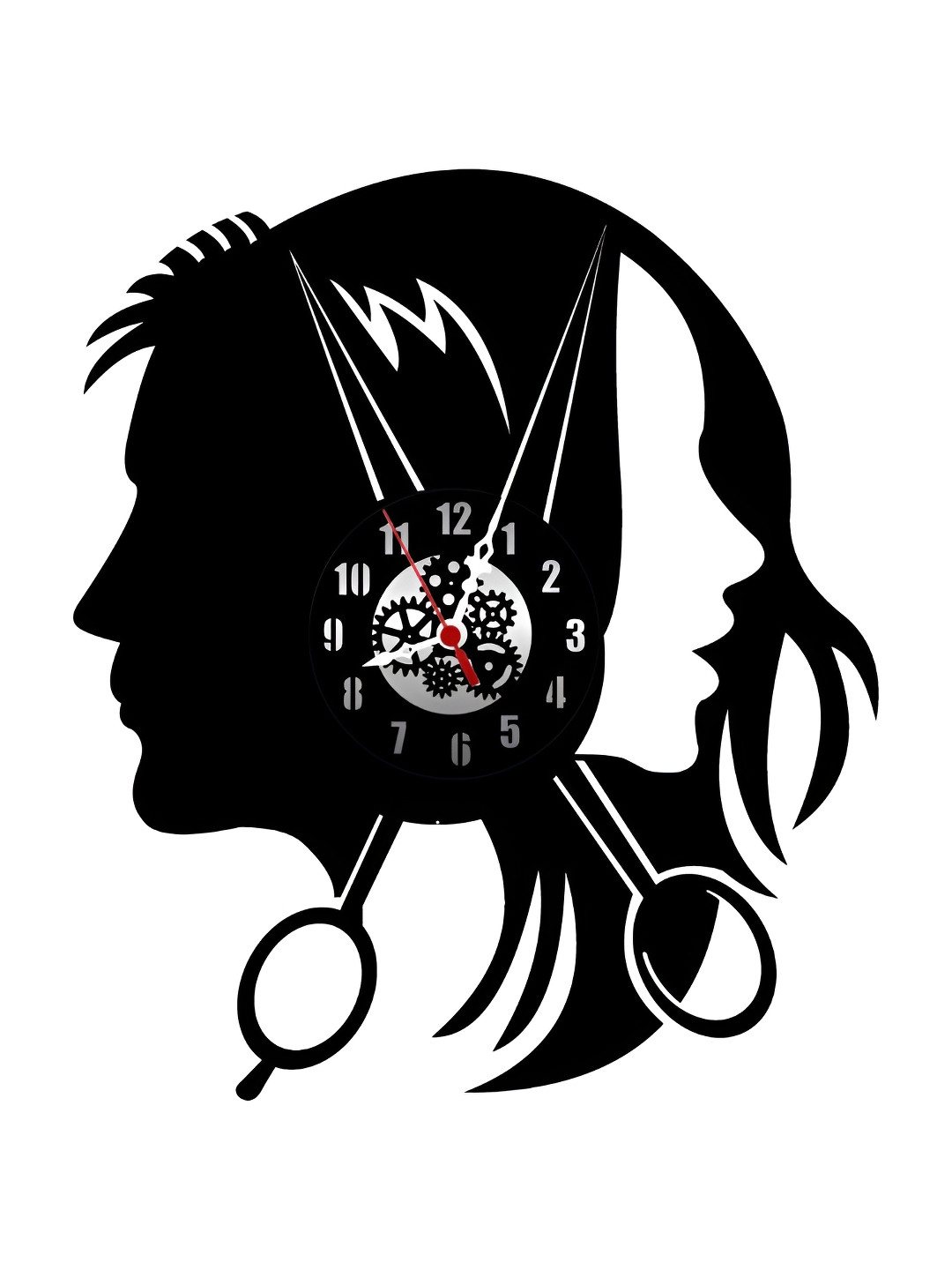 INTERNATIONAL GIFT Black & White Acrylic Contemporary Analogue Wall Clock