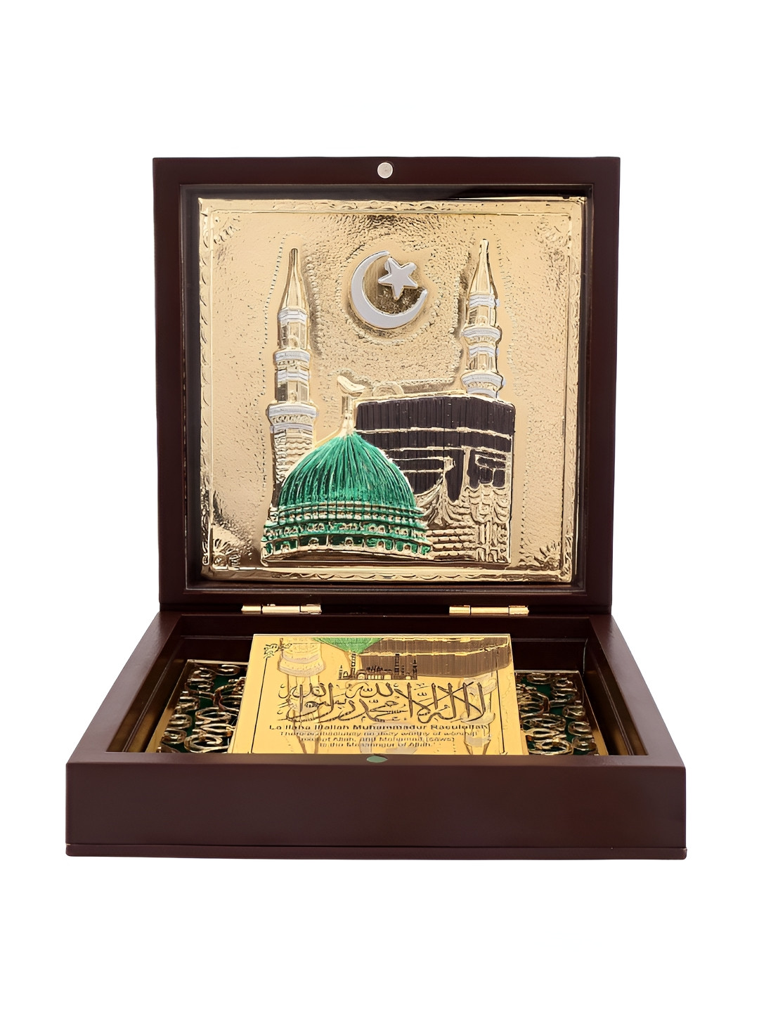 INTERNATIONAL GIFT Gold Toned Holy Kaba Message Box