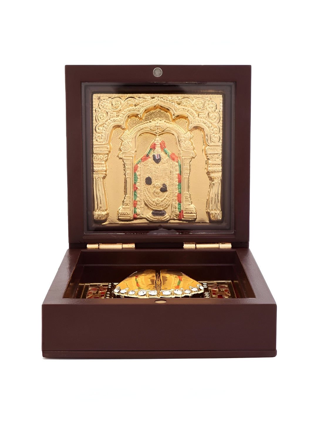 INTERNATIONAL GIFT Bronze Metal Bhagwan Venkateshwar Charan Paduka