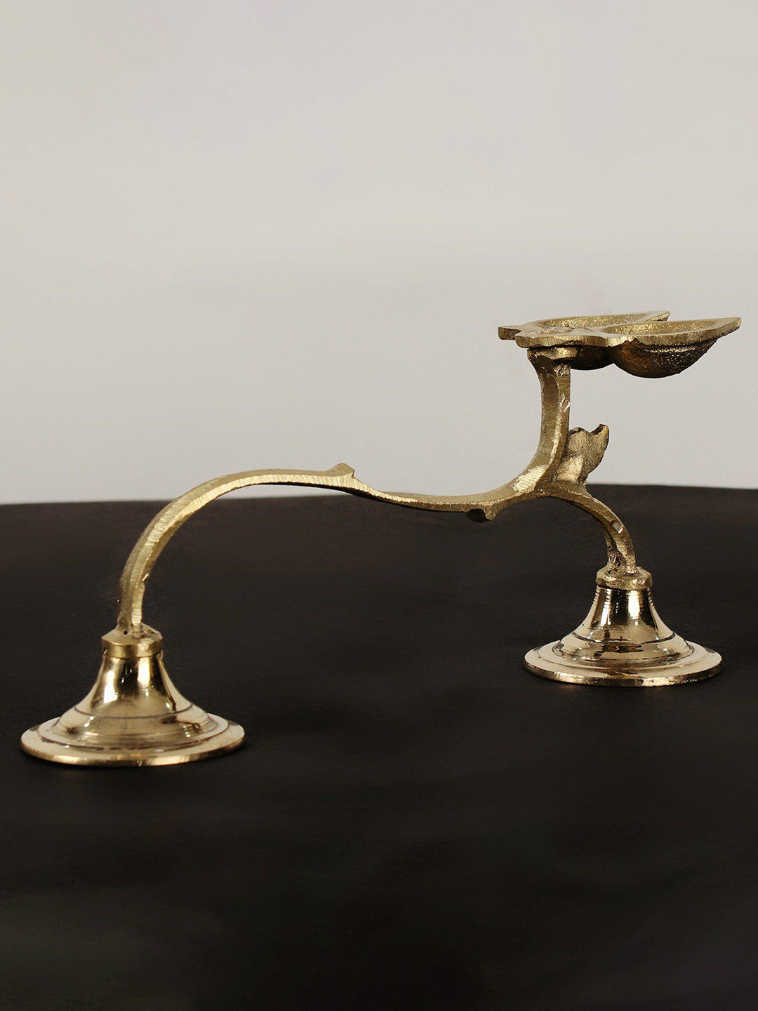 Exotic India Brass Handle Pooja Lamp