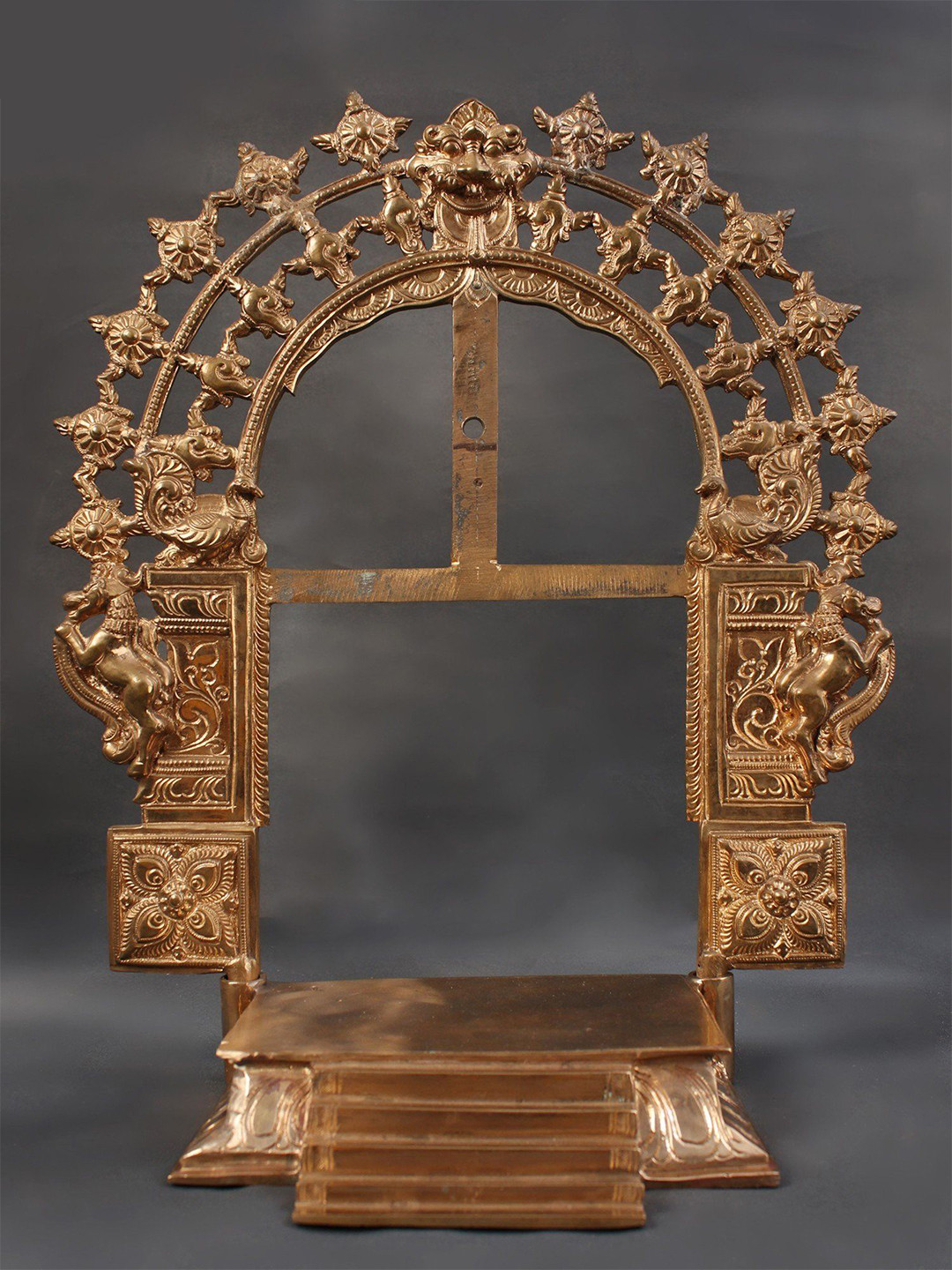 Exotic India Bronze Royal Arch Singhasana